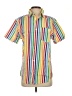 Trinity 100% Cotton Stripes Yellow Short Sleeve Button-Down Shirt Size S - photo 1