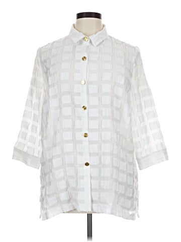 Travelers by Chico's 3/4 Sleeve Button-Down Shirt (view 1)