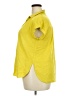 Rose + Olive 100% Rayon Yellow Short Sleeve Blouse Size L - photo 5