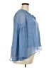 Jennifer Lopez 100% Polyester Blue Long Sleeve Blouse Size L - photo 4