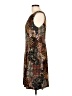 Connected Apparel Print Brown Casual Dress Size 10 - photo 5