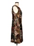 Connected Apparel Print Brown Casual Dress Size 10 - photo 4