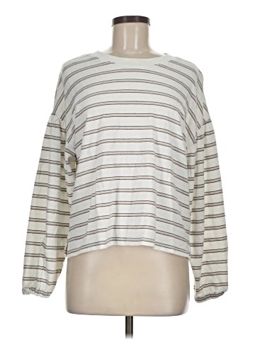 Madewell Cotton-Blend Long-Sleeve Tee in Stripe (view 1)