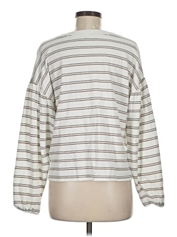 Madewell Cotton-Blend Long-Sleeve Tee in Stripe (view 2)