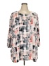 N Touch Gray 3/4 Sleeve Blouse Size 3X - photo 1