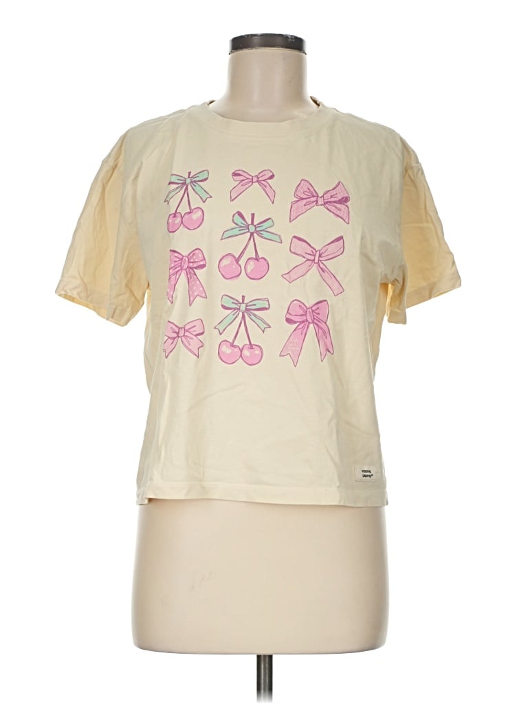 Pre-owned Life Is Good Short Sleeve T-shirt In Ivory
