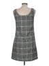 Copper Key 100% Polyester Plaid Gray Casual Dress Size M - photo 2