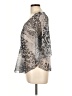 Robin K. 100% Polyester Animal Print Silver 3/4 Sleeve Blouse Size L - photo 5