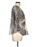 Robin K. 100% Polyester Animal Print Silver 3/4 Sleeve Blouse Size L - photo 4