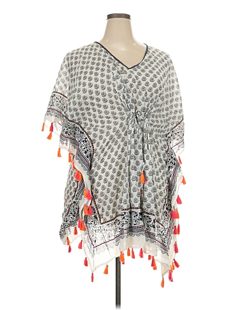 Pre-owned Jjill Kimono In Gray