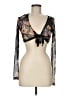 May Pink Black 3/4 Sleeve Blouse Size M - photo 1