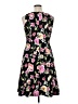 Chaps Floral Black Cocktail Dress Size 16 - photo 2