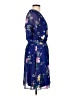 DKNY 100% Polyester Floral Blue Casual Dress Size 12 - photo 4