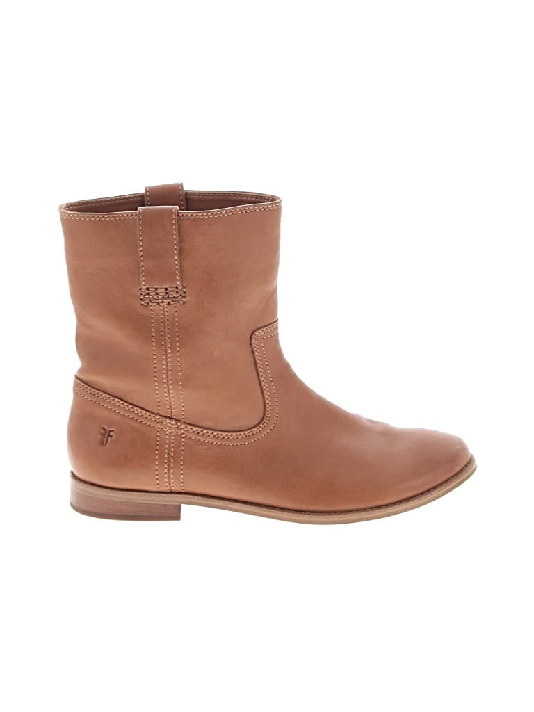 Pre-owned Frye Ankle Boots In Tan