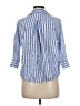 Versona 100% Cotton Stripes Blue 3/4 Sleeve Button-Down Shirt Size M - photo 2