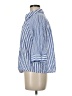 Versona 100% Cotton Stripes Blue 3/4 Sleeve Button-Down Shirt Size M - photo 5