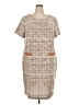 Connected Apparel Tweed Brown Tan Casual Dress Size 22 - photo 1