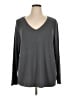 Evri Gray Long Sleeve Top Size 1X - photo 1