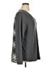 Evri Gray Long Sleeve Top Size 1X - photo 4