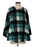 Lilla P Plaid Teal Poncho One size - photo 1