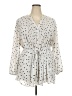 Melissa McCarthy Seven7 Polka Dots Ivory 3/4 Sleeve Blouse Size 2X - photo 1