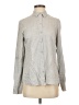 Express 100% Rayon Metallic Gray Long Sleeve Button-Down Shirt Size XS - photo 1
