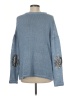 Anama 100% Acrylic Solid Blue Pullover Sweater Size M - photo 2