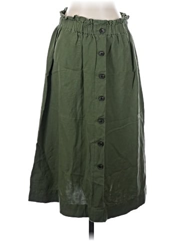 Madewell Paperbag Button-Front Midi Skirt (view 1)