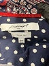 Foxcroft 100% Cotton Polka Dots Blue 3/4 Sleeve Blouse Size 18 - photo 7