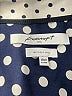 Foxcroft 100% Cotton Polka Dots Blue 3/4 Sleeve Button-Down Shirt Size 18 - photo 7