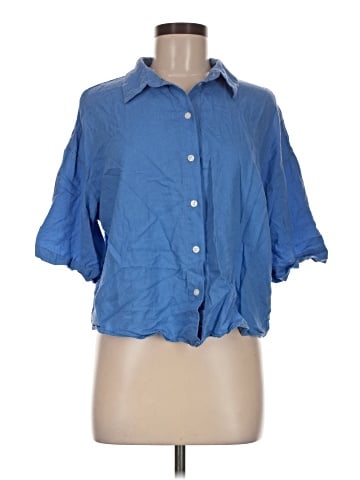 H&M 3/4 Sleeve Button-Down Shirt (view 1)