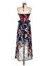 Red Carter 100% Polyester Paisley Blue Cocktail Dress Size M - photo 2