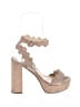 Prada 100% Suede Tan Suede Platform Sandals Size EU 36 1/2 - photo 1