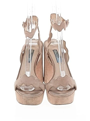 Prada Suede Platform Sandals (view 2)