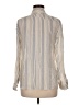 Indigo Rose Stripes Ivory Long Sleeve Button-Down Shirt Size M - photo 2