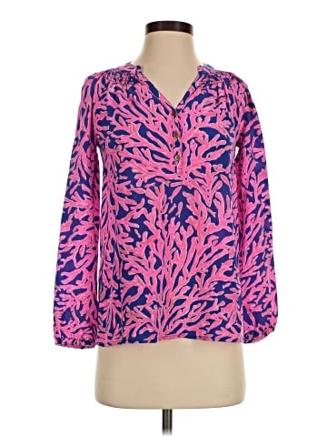Lilly Pulitzer Long Sleeve Silk Top (view 1)