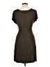 Three Dots Solid Brown Casual Dress Size L - photo 2