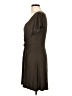 Three Dots Solid Brown Casual Dress Size L - photo 5