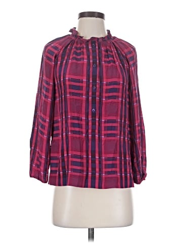 BCBGMAXAZRIA 3/4 Sleeve Silk Top (view 1)