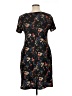 Connected Apparel Floral Black Casual Dress Size 14 - photo 2