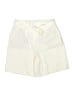 White House Black Market 100% Polyester Solid Ivory Shorts Size 10 - photo 1