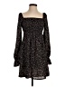 Missguided 100% Polyester Hearts Black Casual Dress Size 4 - photo 1