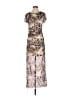 No Comment 100% Polyester Animal Print Brown Cocktail Dress Size M - photo 1