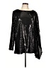 NY&C 100% Polyester Black Long Sleeve Blouse Size L - photo 1