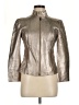 Armani Exchange 100% Leather Metallic Silver Leather Jacket Size M - photo 1