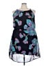 Indulge 100% Polyester Print Blue Cocktail Dress Size 3X - photo 1