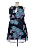 Indulge 100% Polyester Print Blue Cocktail Dress Size 3X - photo 2