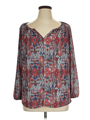 Karen Kane Long Sleeve Blouse (view 1)