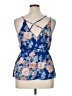 Lily White 100% Polyester Blue Sleeveless Blouse Size XL - photo 2
