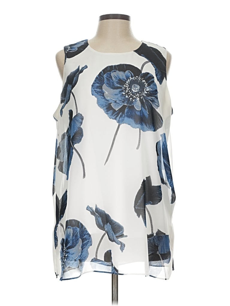 Pre-owned Alfani Sleeveless Blouse In White